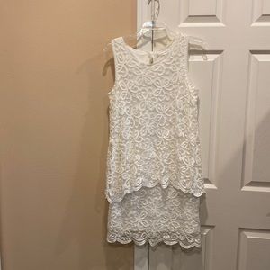 Max Studio sleeveless layered lace dress